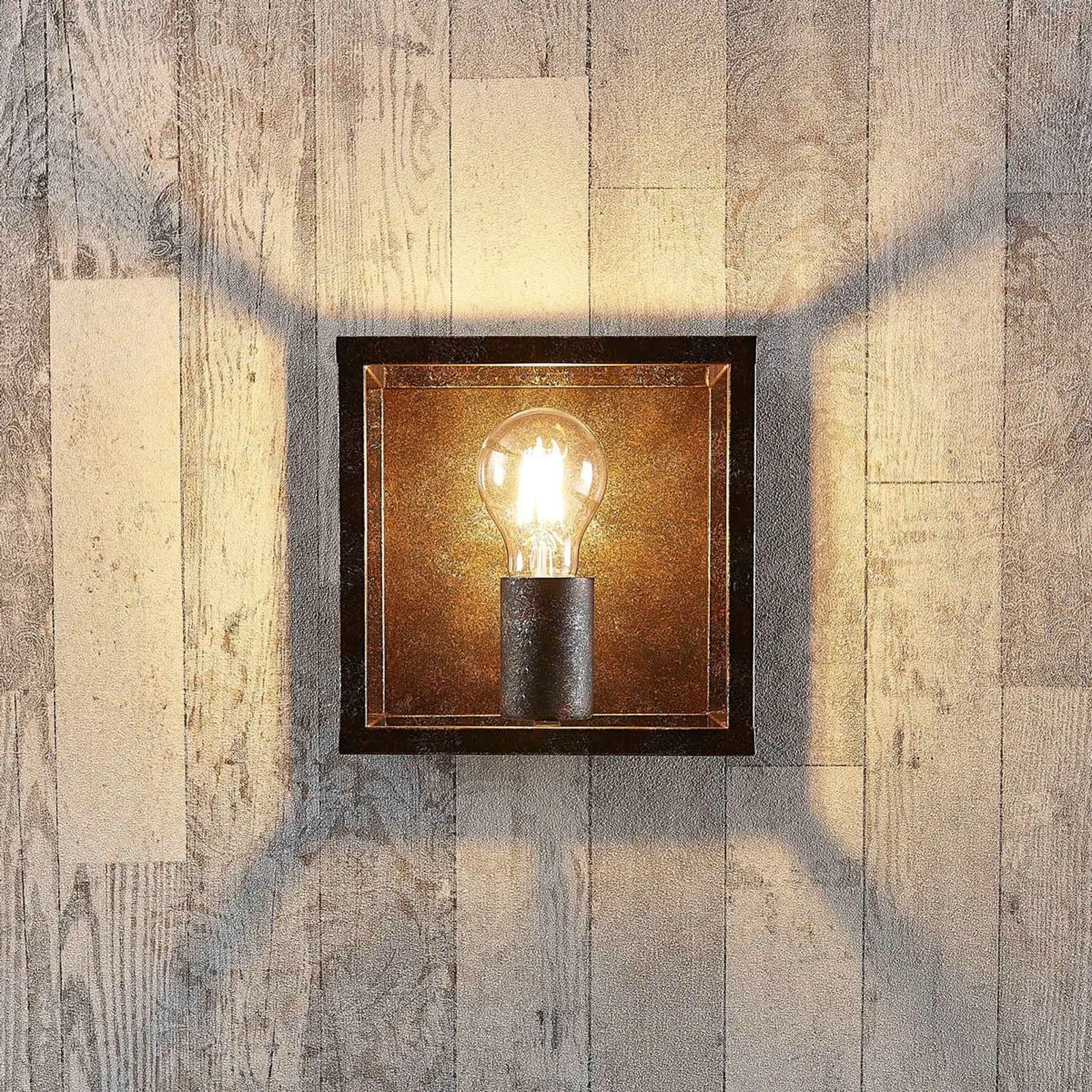 Rūdžių spalvos metalinis sieninis šviestuvas Emin