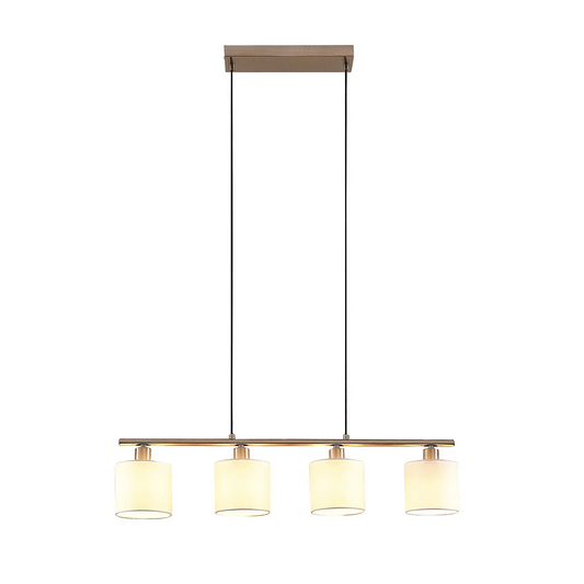 Lindby Stannis pakabinamas šviestuvas su audiniu, 4 šviestuvai