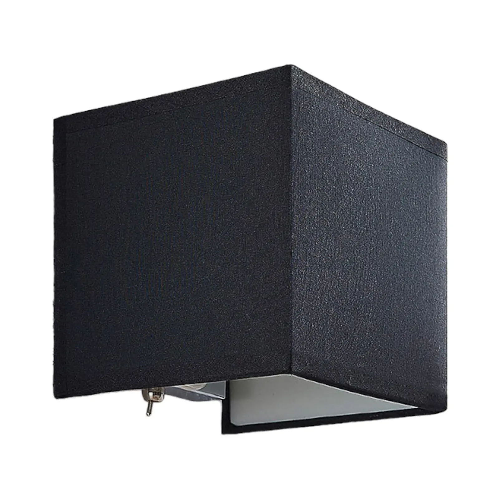 Medžiaginis sieninis šviestuvas Adea su jungikliu, 13 cm, juodas