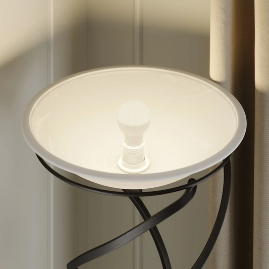 Lindby Lilou šviestuvas, stiklinis dubuo, senovinis rudas