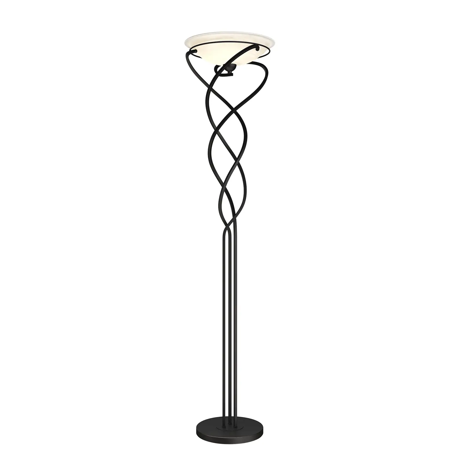 Lindby Lilou šviestuvas, stiklinis dubuo, senovinis rudas