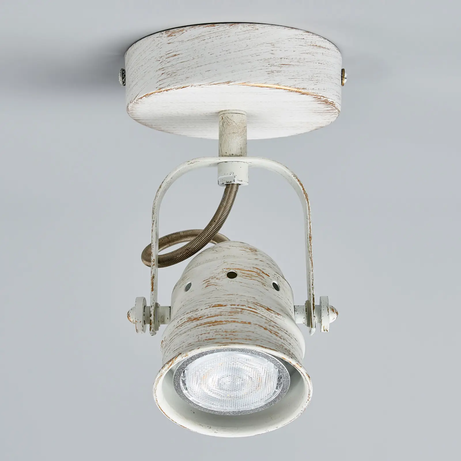 Baltas LED prožektorius Leonor su GU10 lempa