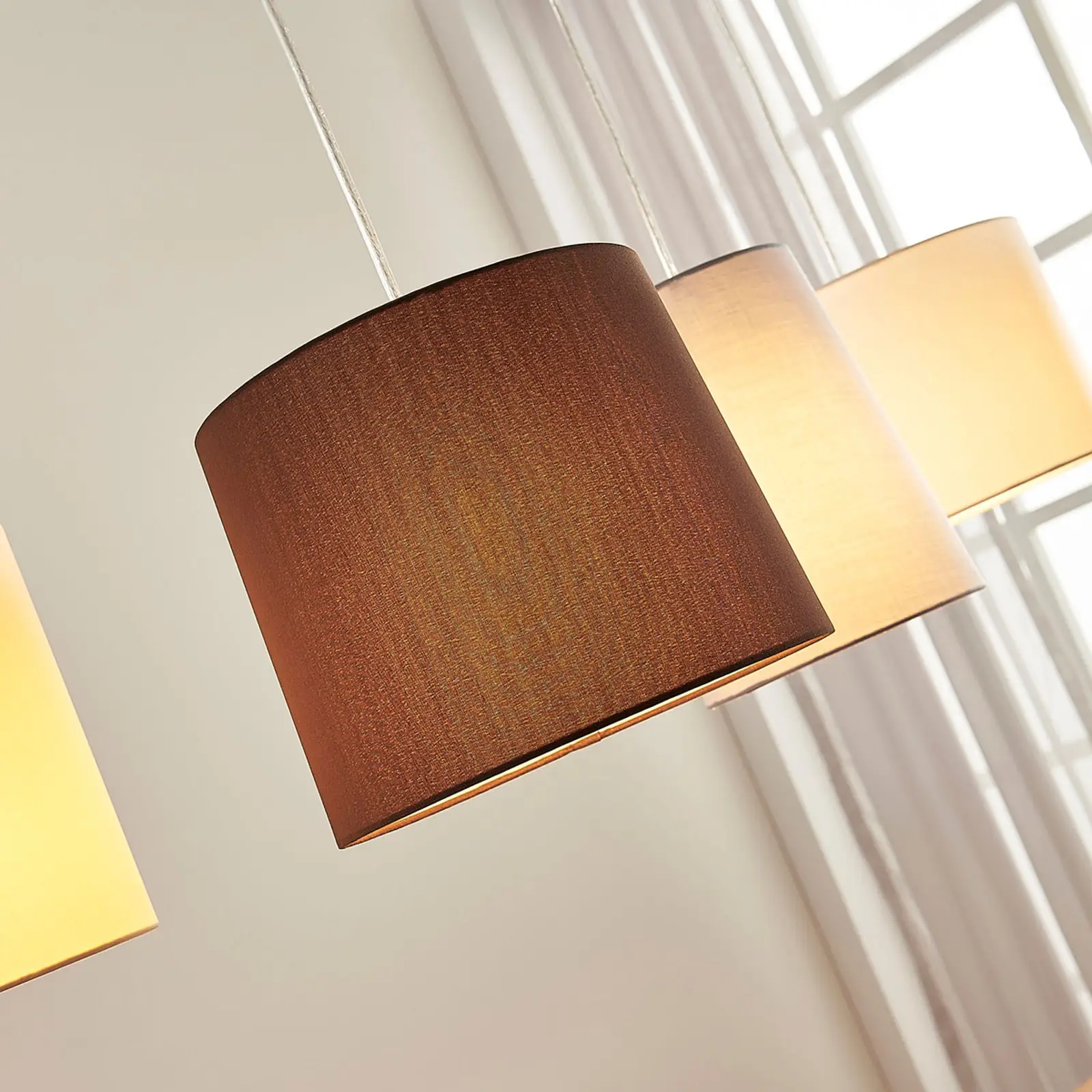 Tekstilinis pakabinamas šviestuvas Hermina, 5 šviestuvai