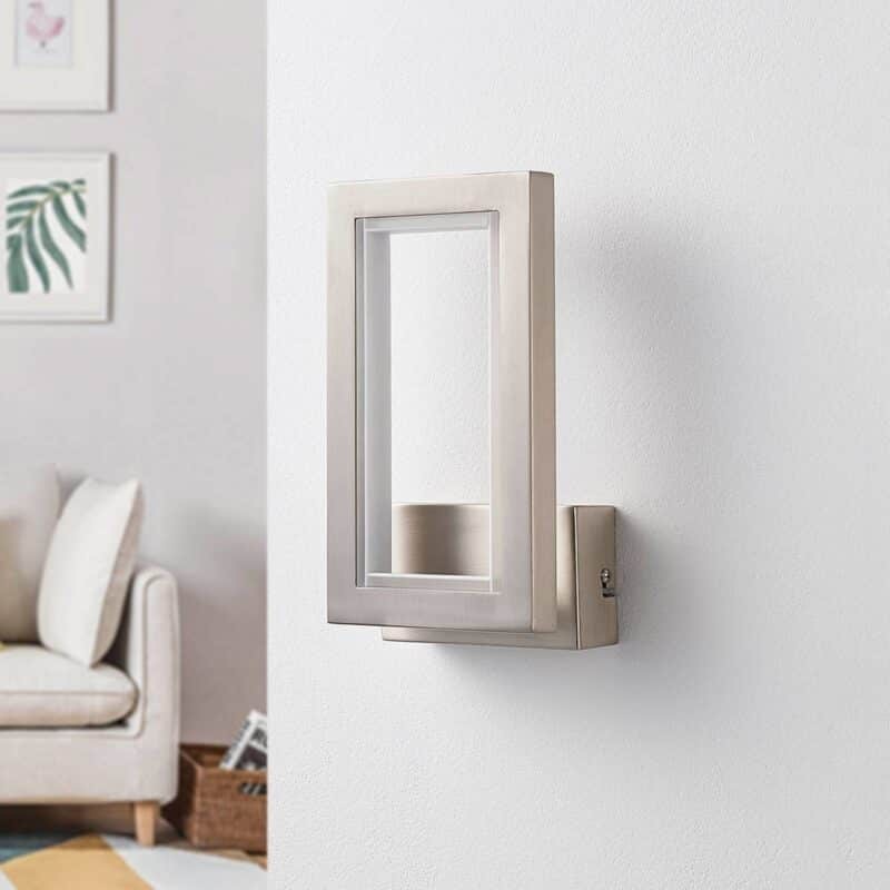 Kampinis Heriba LED sieninis šviestuvas, matinis nikelis