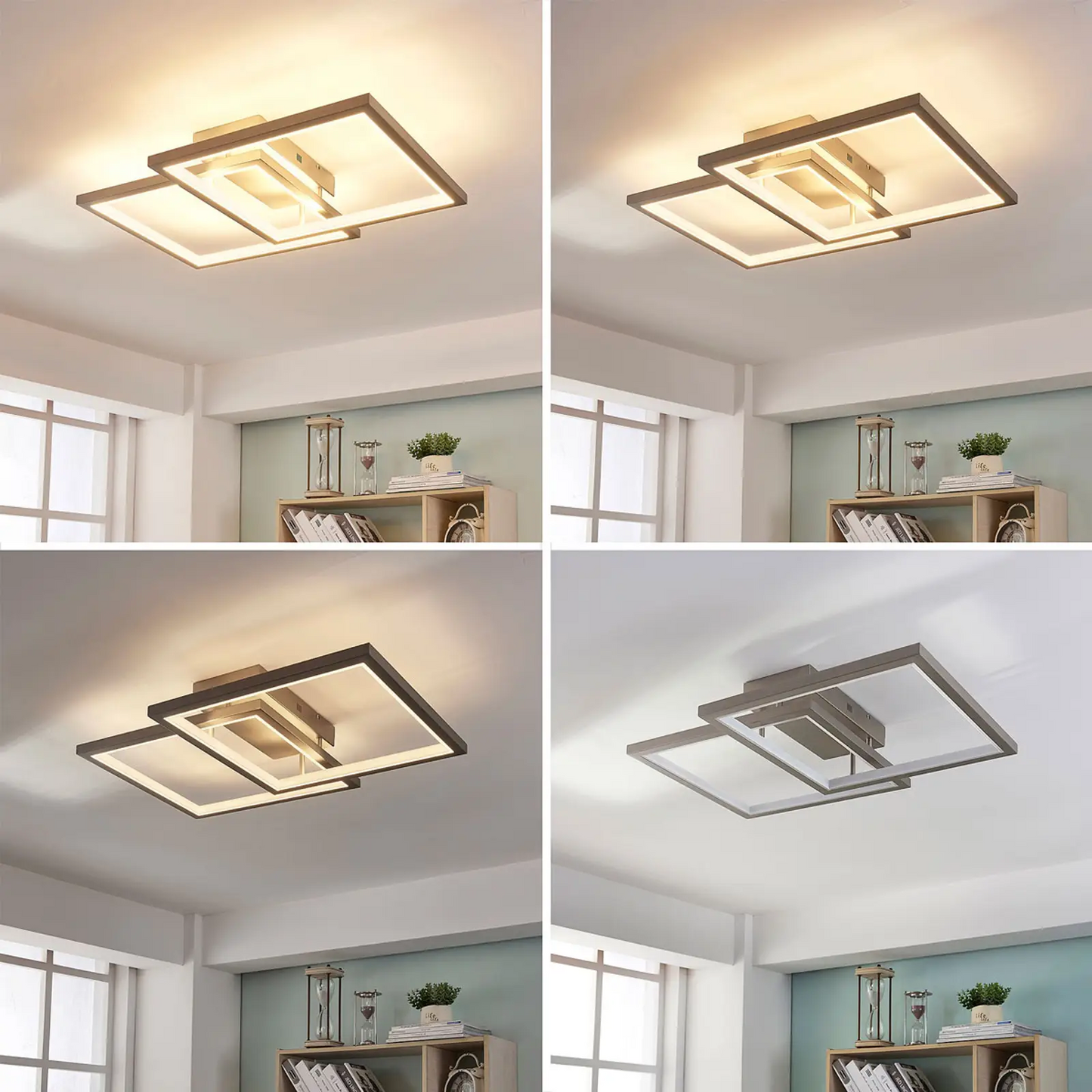 Heriba LED lubinis šviestuvas su dviem rėmeliais, reguliuojamas