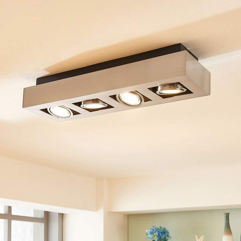 LED lubinis šviestuvas Vince, 47x14cm satininis nikelis