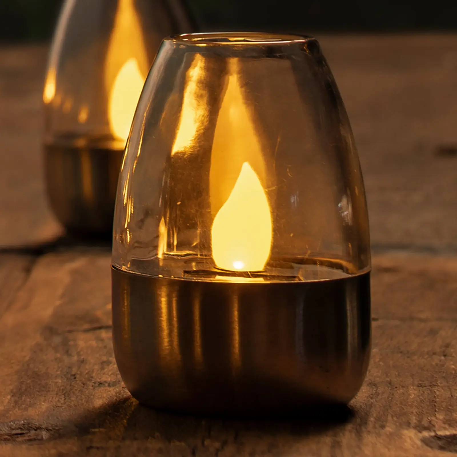 Dekoratyvinės LED saulės stalinės lempos Pedas, 10 vnt