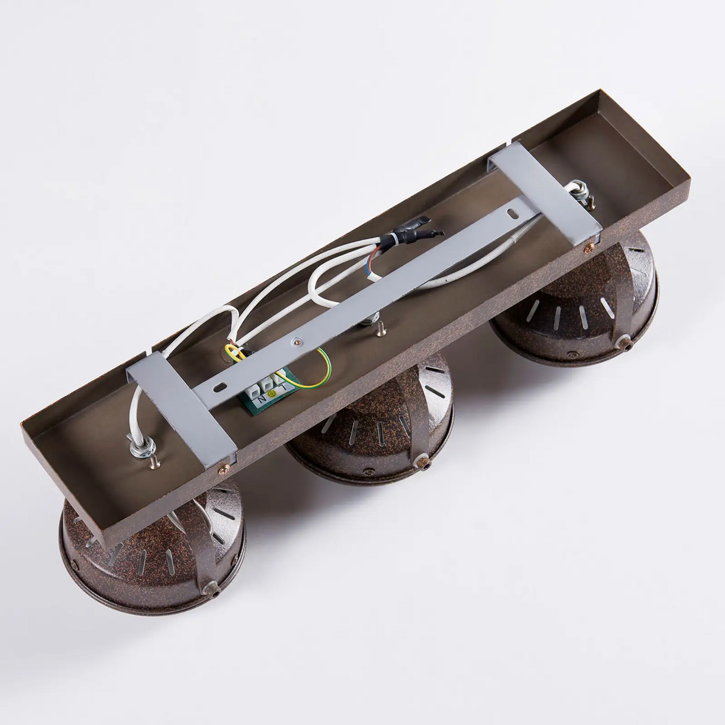 Trijų lempučių Tamin LED lubinis šviestuvas, ruda ruda