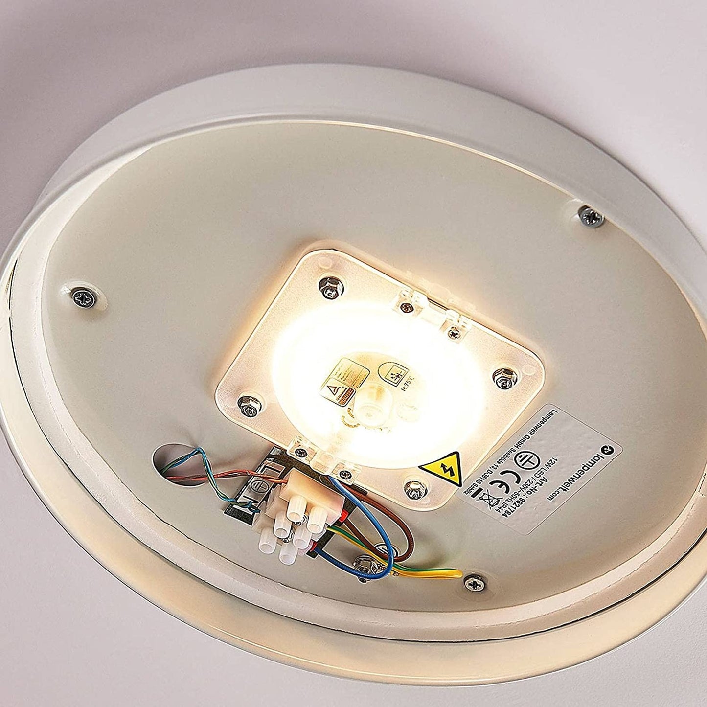 Toan - baltas, reguliuojamas LED stiklo lubinis šviestuvas, IP44