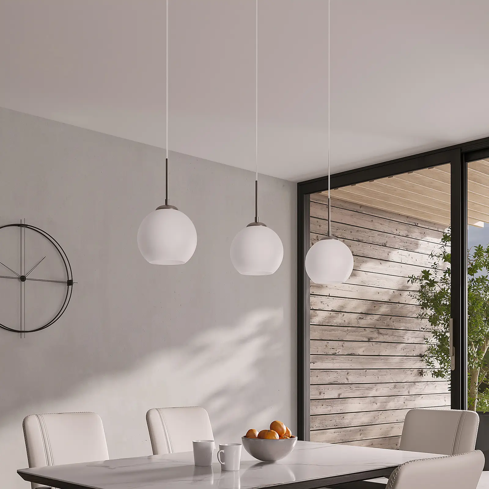 Lindby Sofian pakabinamas šviestuvas, trijų lempučių, baltas