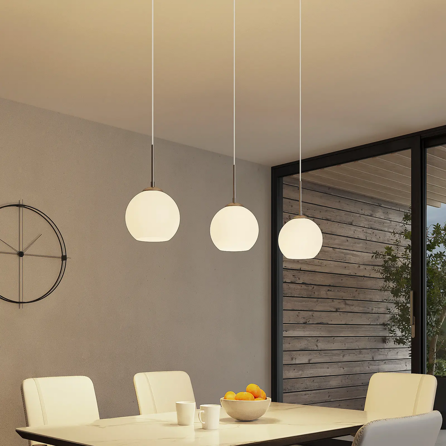 Lindby Sofian pakabinamas šviestuvas, trijų lempučių, baltas