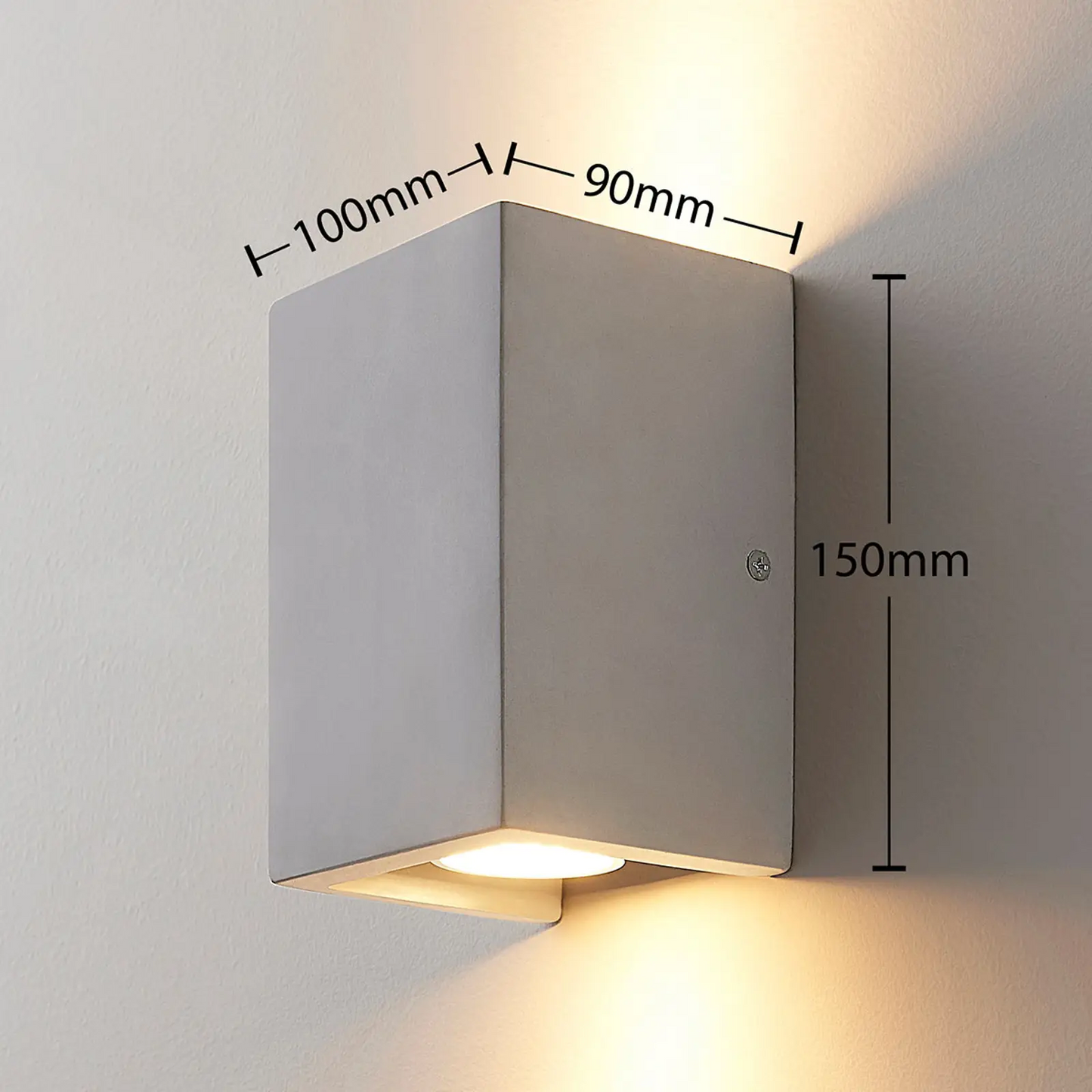 Gerda - 2 lempučių GU10 betoninis sieninis šviestuvas