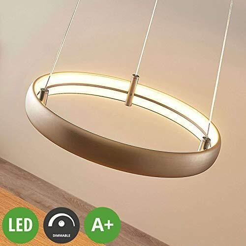 LED pakabinamas šviestuvas Risto nikelio, žiedo formos