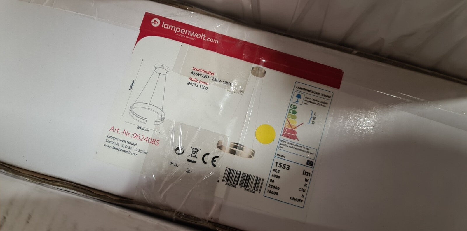 Apvalus Haga LED pakabinamas šviestuvas, reguliuojamas jungikliu