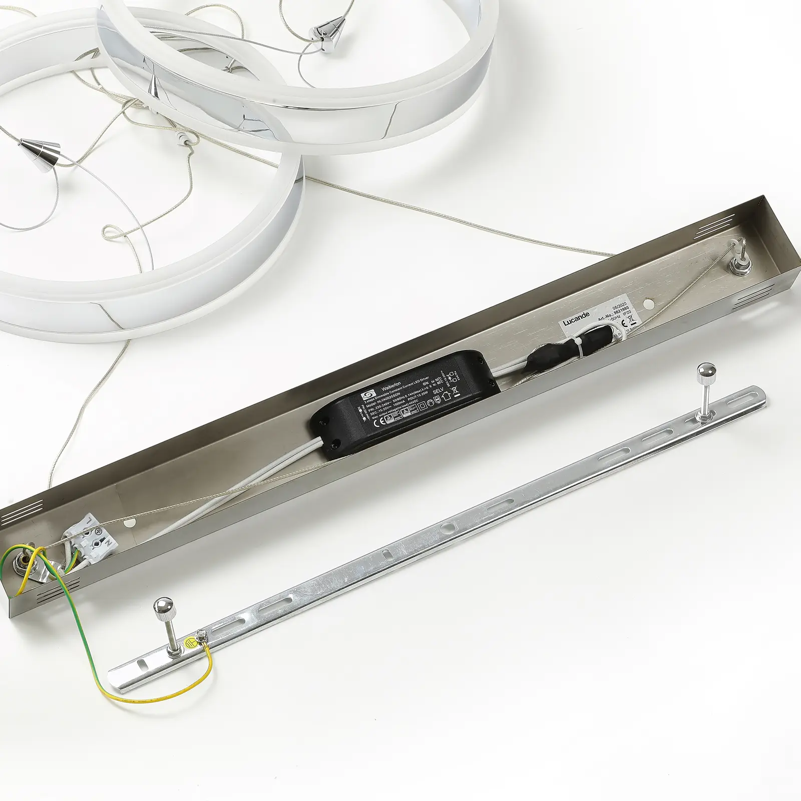 Lyani LED pakabinamas šviestuvas, 2 žiedai vienas šalia kito