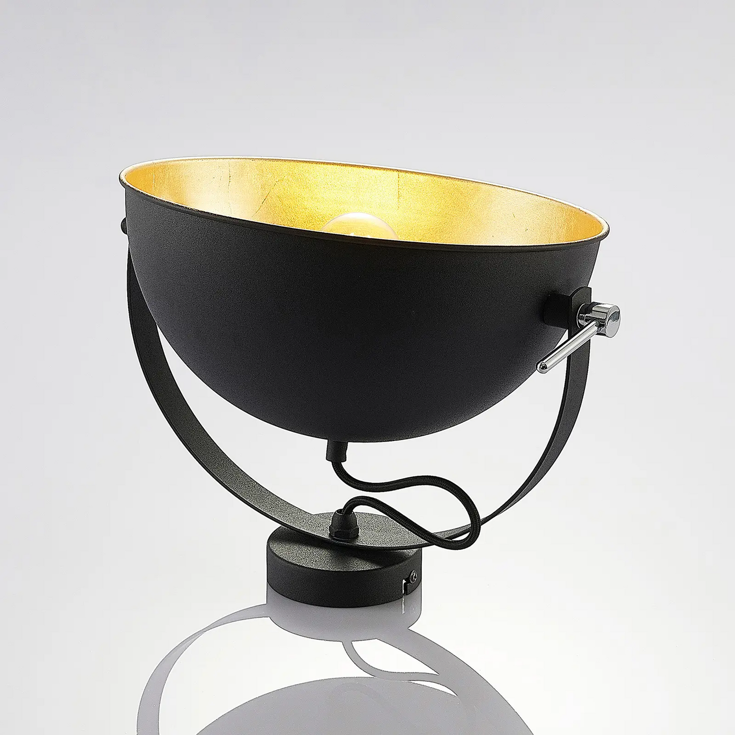 Lubinis šviestuvas Muriel, juodas/auksinis