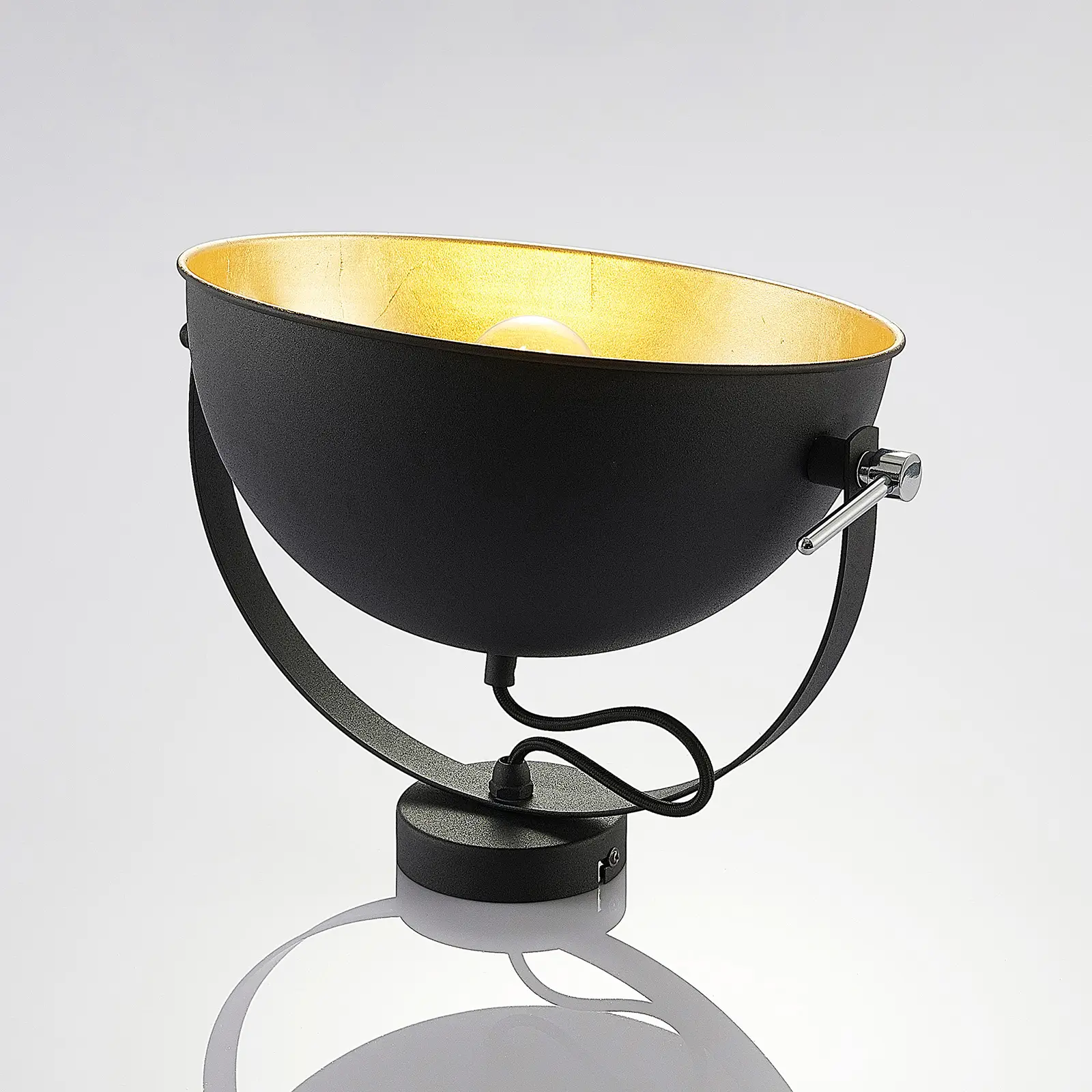 Lubinis šviestuvas Muriel, juodas/auksinis