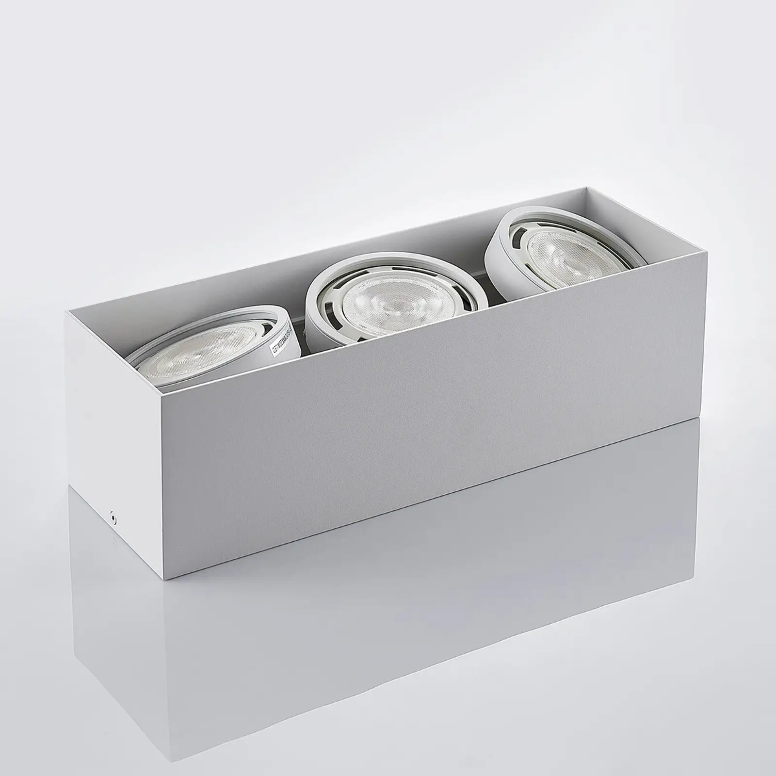 Rosalie LED apatinis apšvietimas, reguliuojamas, kvadratinis, 3 lempučių. Baltas