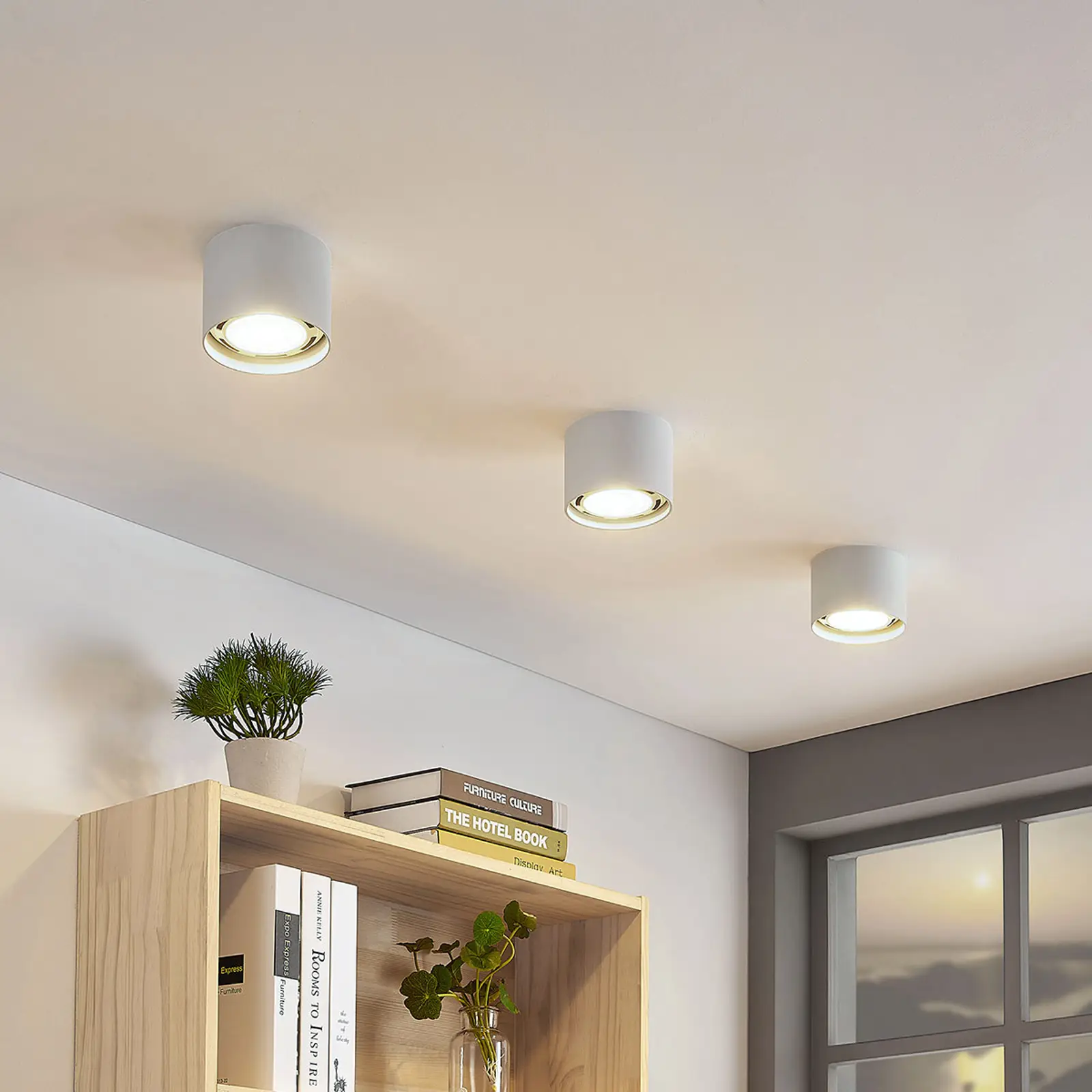 LED lubų prožektorius Mabel, apvalus, baltas