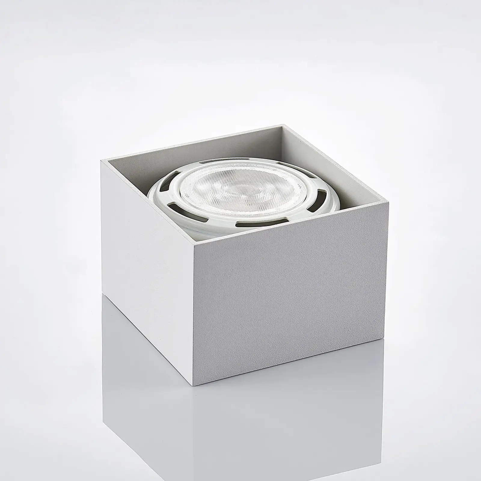 Mabel LED lubų prožektorius, kvadratinis, baltas