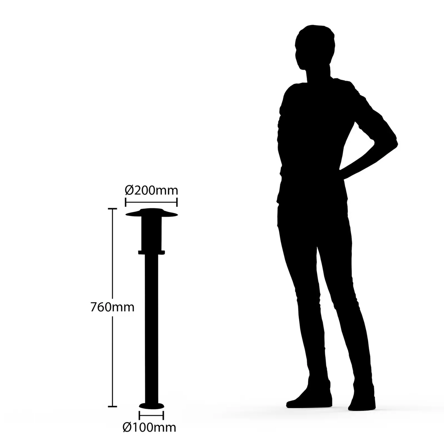 Gregory LED kelio šviesa, tamsiai pilka, su jutikliu