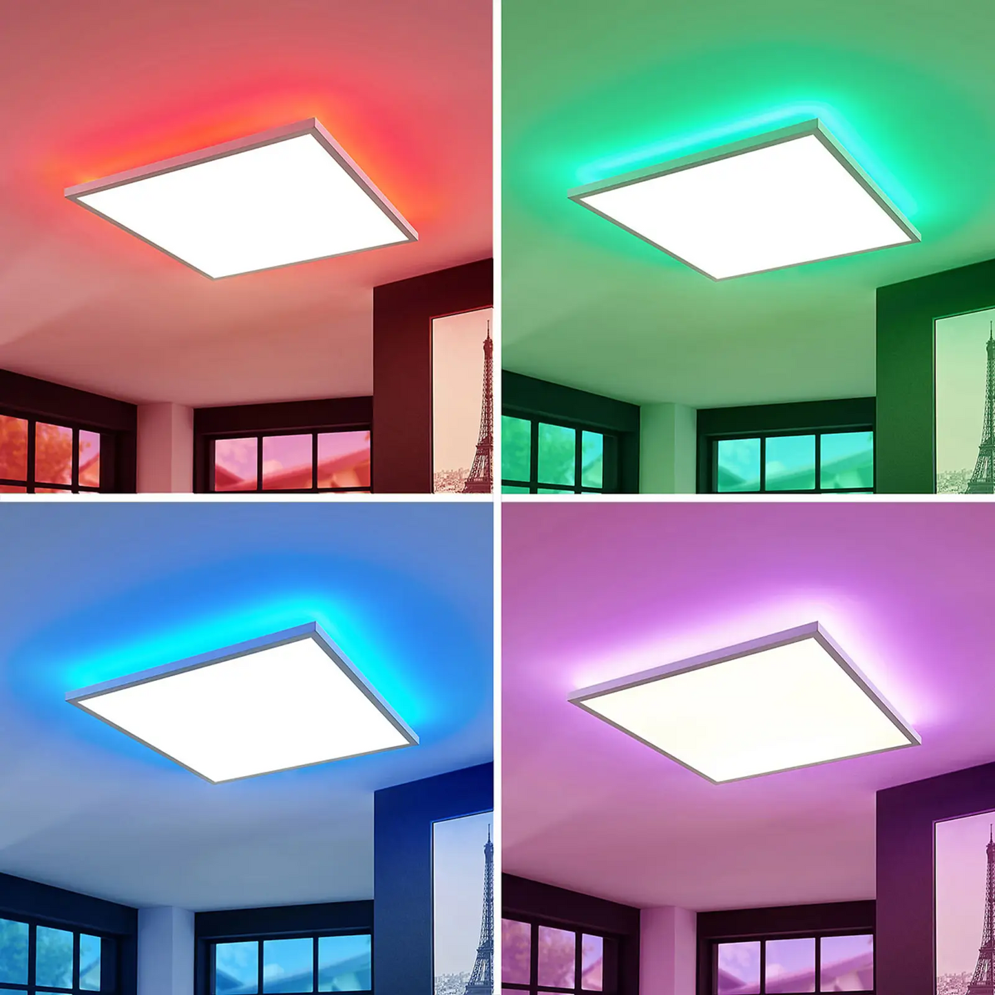 LED skydelis Brenda CCT su nuotolinio valdymo pulteliu, 60 x 60cm