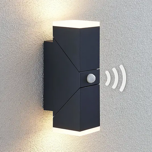 LED lauko sieninis šviestuvas Sally, 2 lemputės su jutikliu