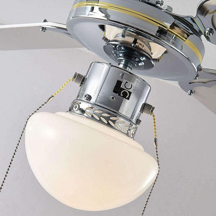 Joulin lubų ventiliatorius, apšviestas, juoda/balta