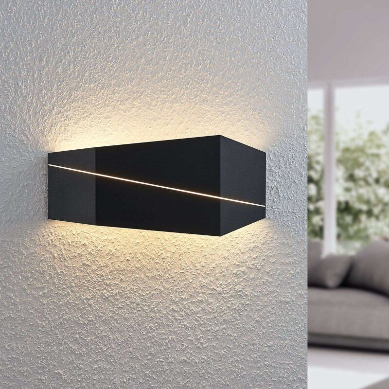 Nikolae LED sieninis šviestuvas, 40 cm, juodas