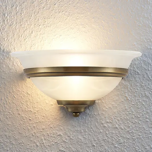 Sieninis šviestuvas Irimia pagamintas iš stiklo, senovinio žalvario