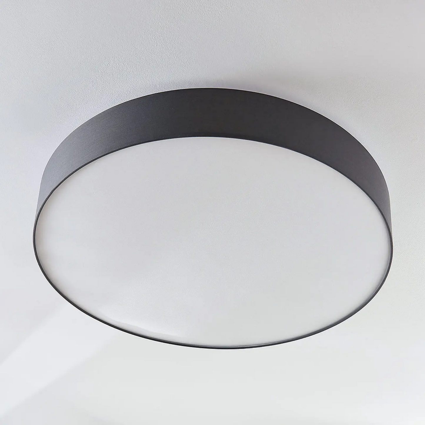 Medžiaginis lubinis šviestuvas Gordana pilkos spalvos, 98 cm