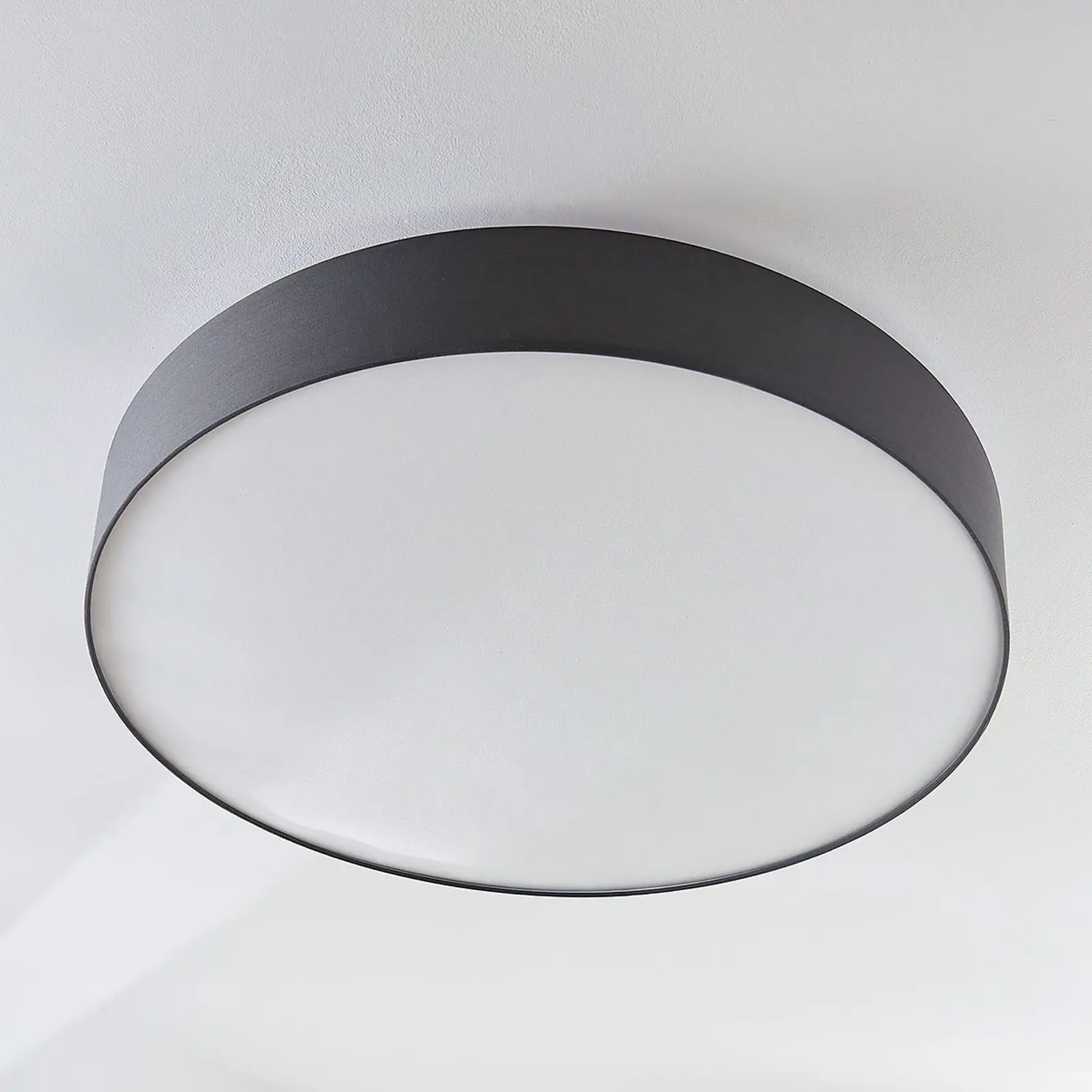 Medžiaginis lubinis šviestuvas Gordana pilkos spalvos, 98 cm