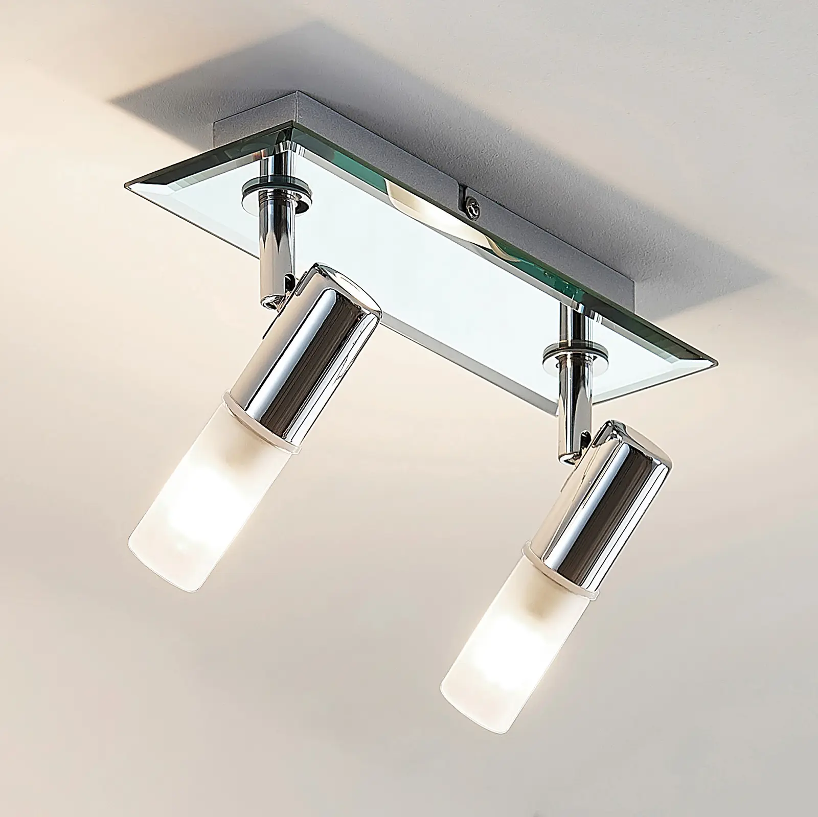 Vonios sieninis prožektorius Zela, 2 liepsnos chromo