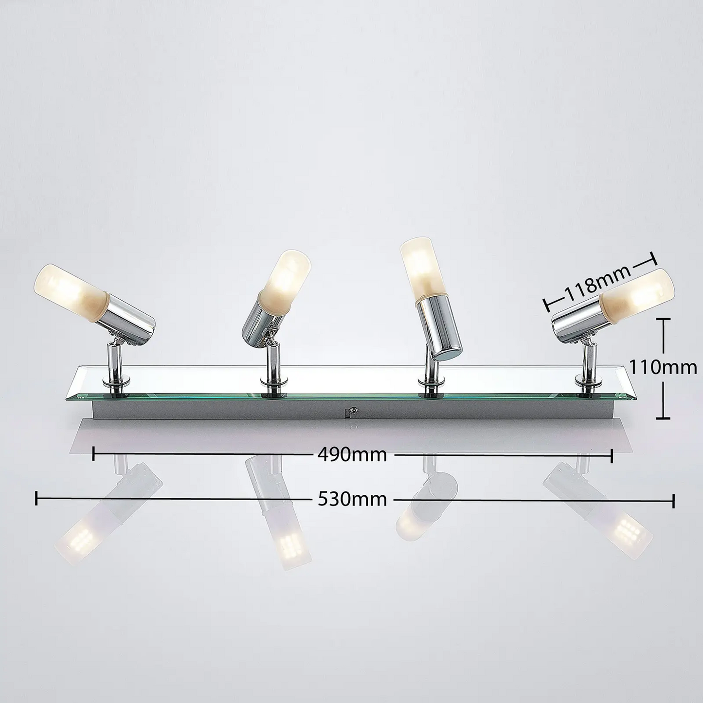 Vonios prožektorius Zela, 4 liepsnos, 53 cm ilgio