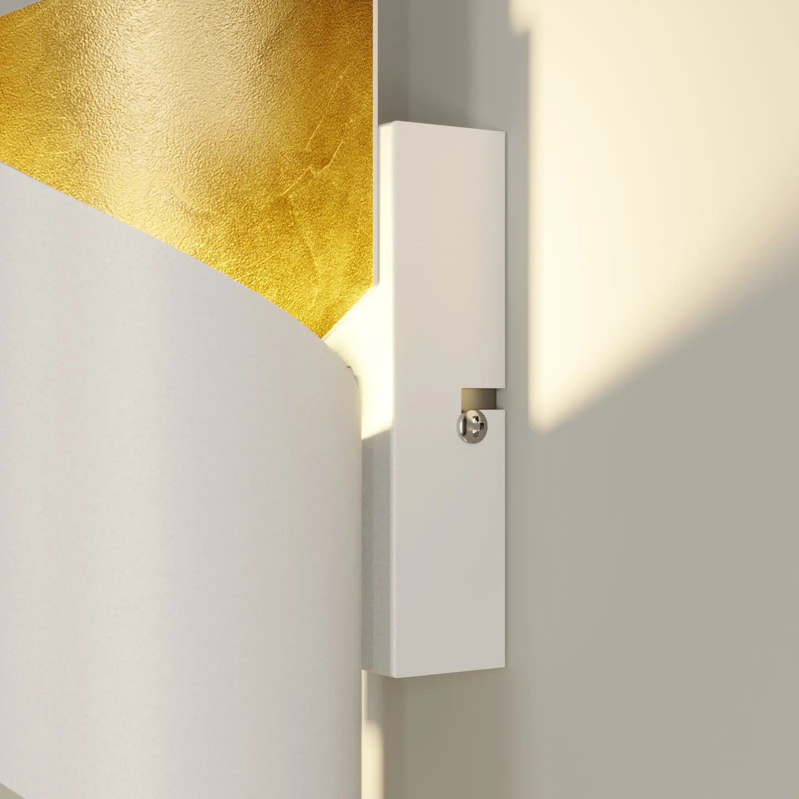 Metalinis LED sieninis šviestuvas Desirio, balto aukso