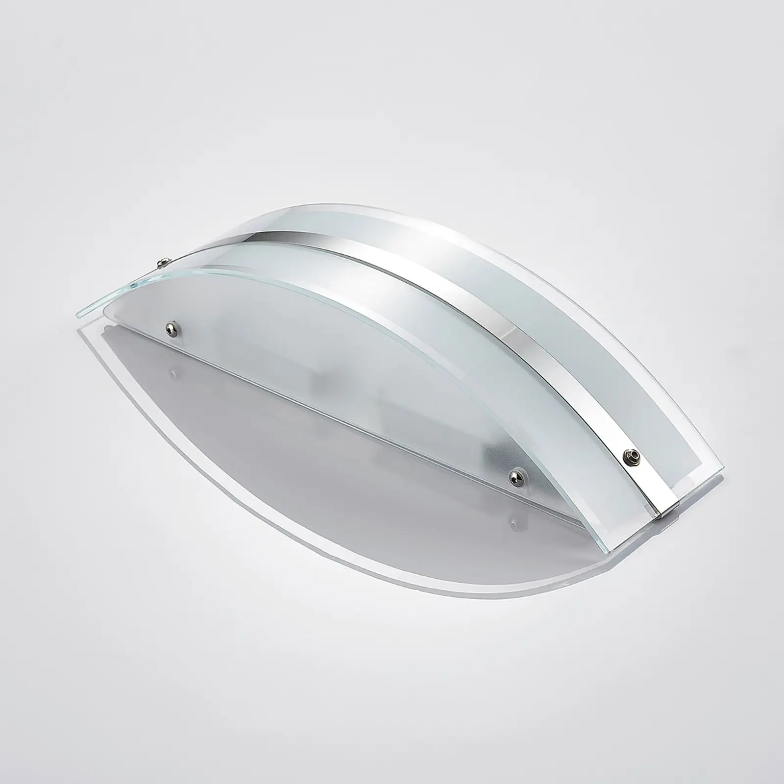 LED sieninis šviestuvas Zinka iš stiklo, 37,5 cm