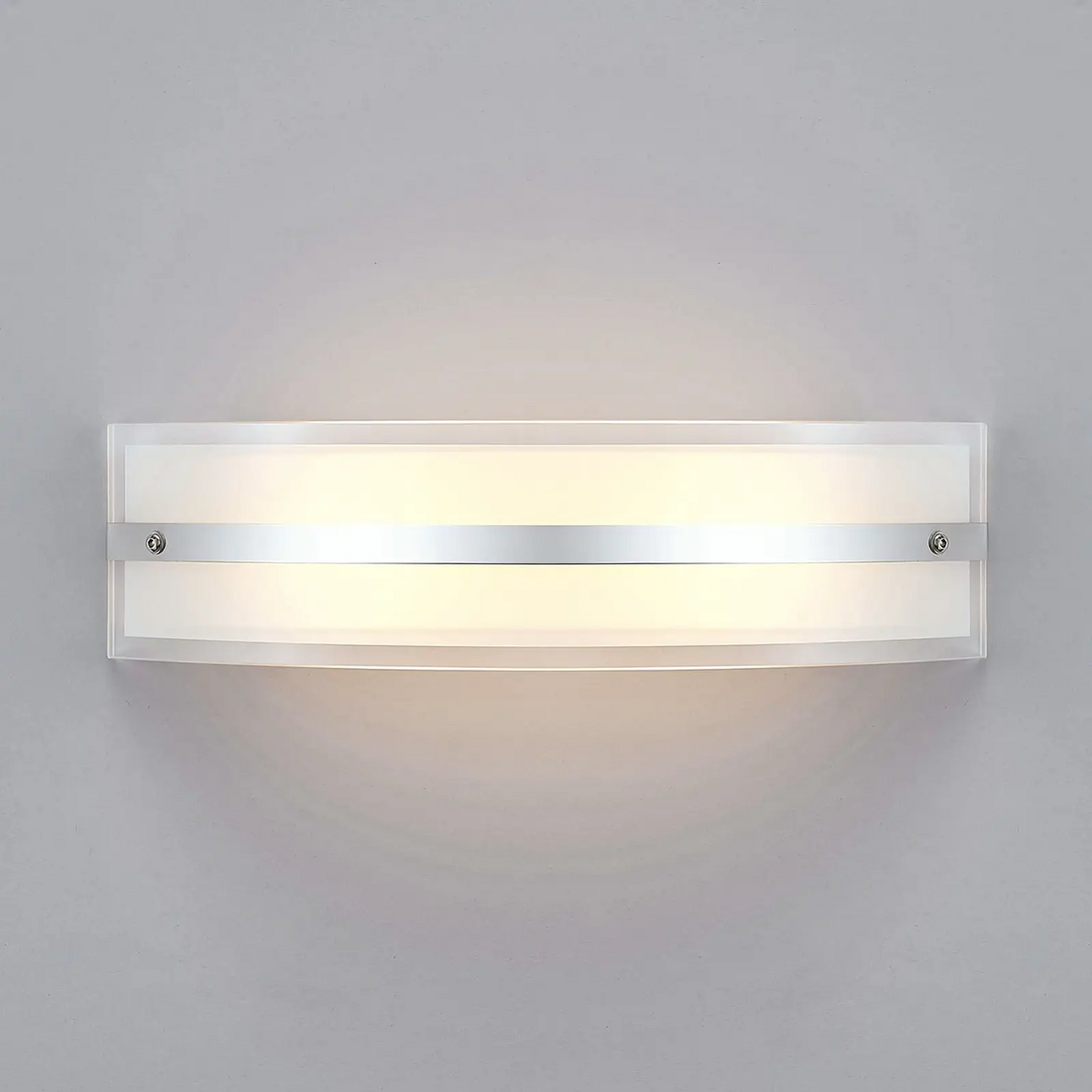 LED sieninis šviestuvas Zinka iš stiklo, 37,5 cm