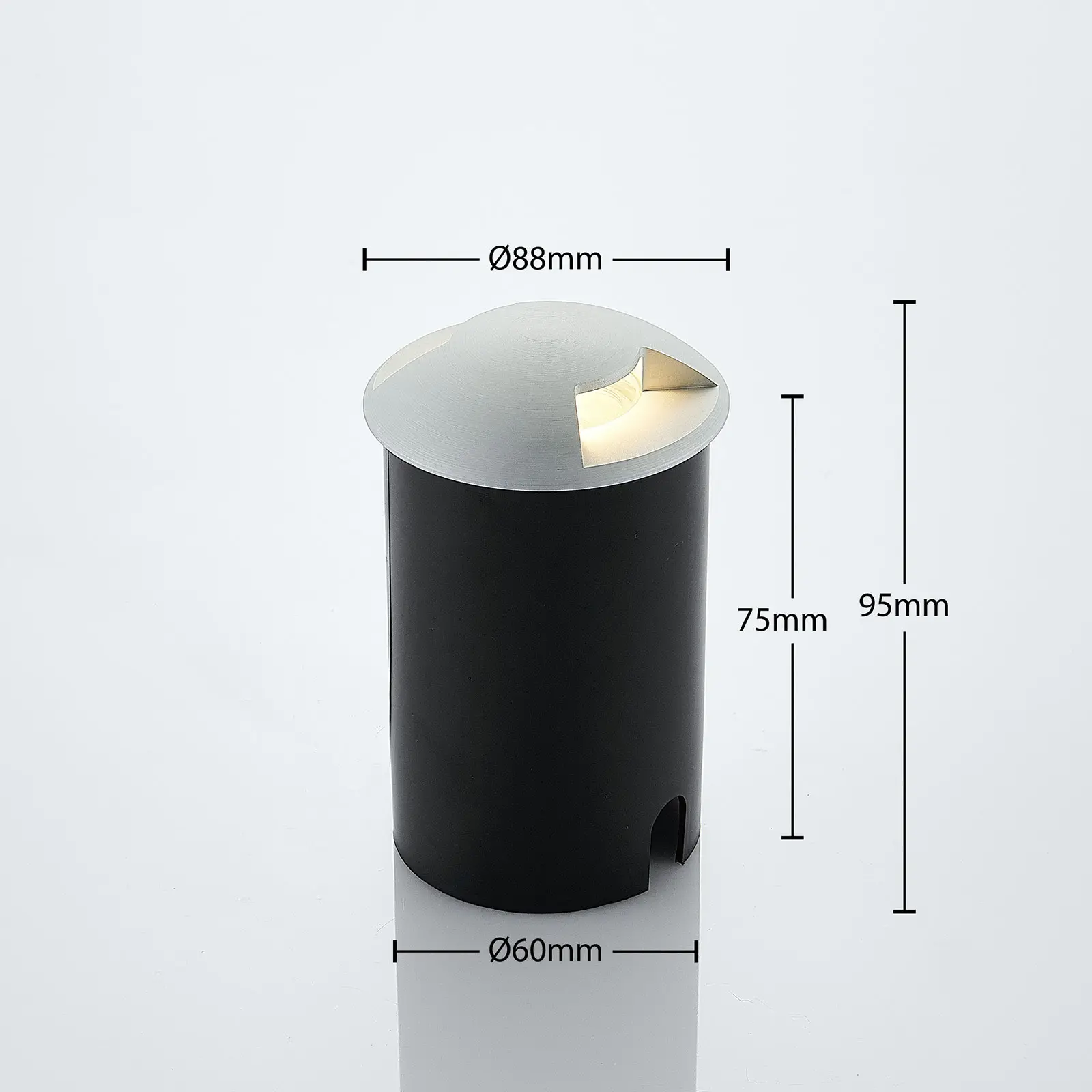 Įleidžiamas grindų šviestuvas Bartosz pagamintas iš aliuminio