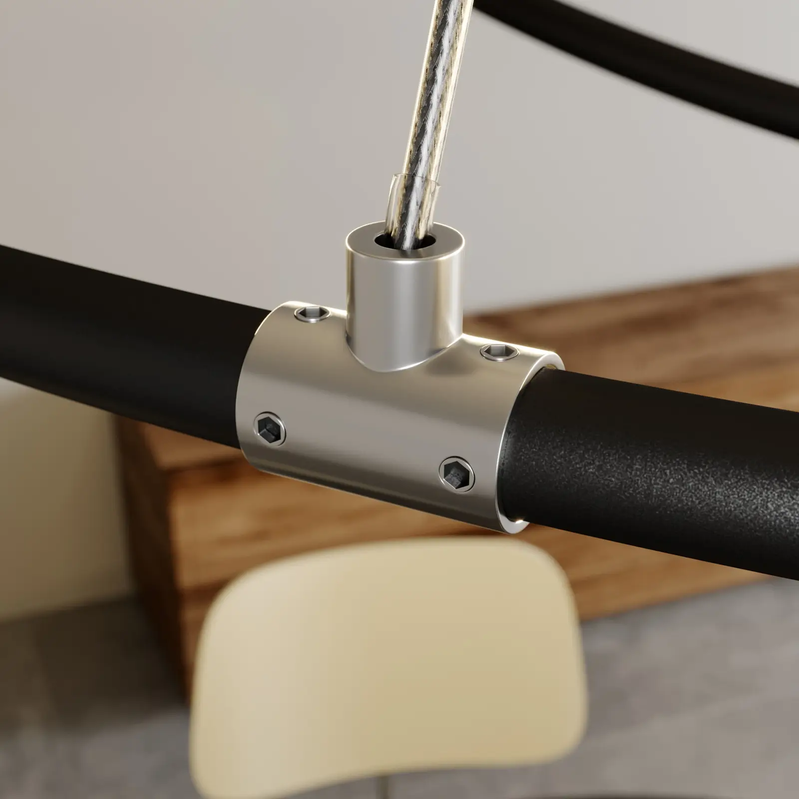 Lindby Lucy LED pakabinamas šviestuvas, 90cm, matinė juoda