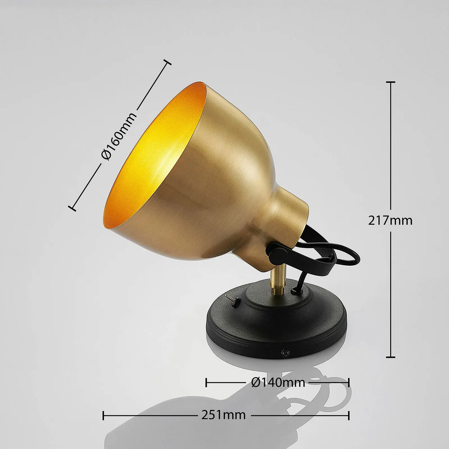 Lindby Milana sieninis šviestuvas, matinis žalvaris