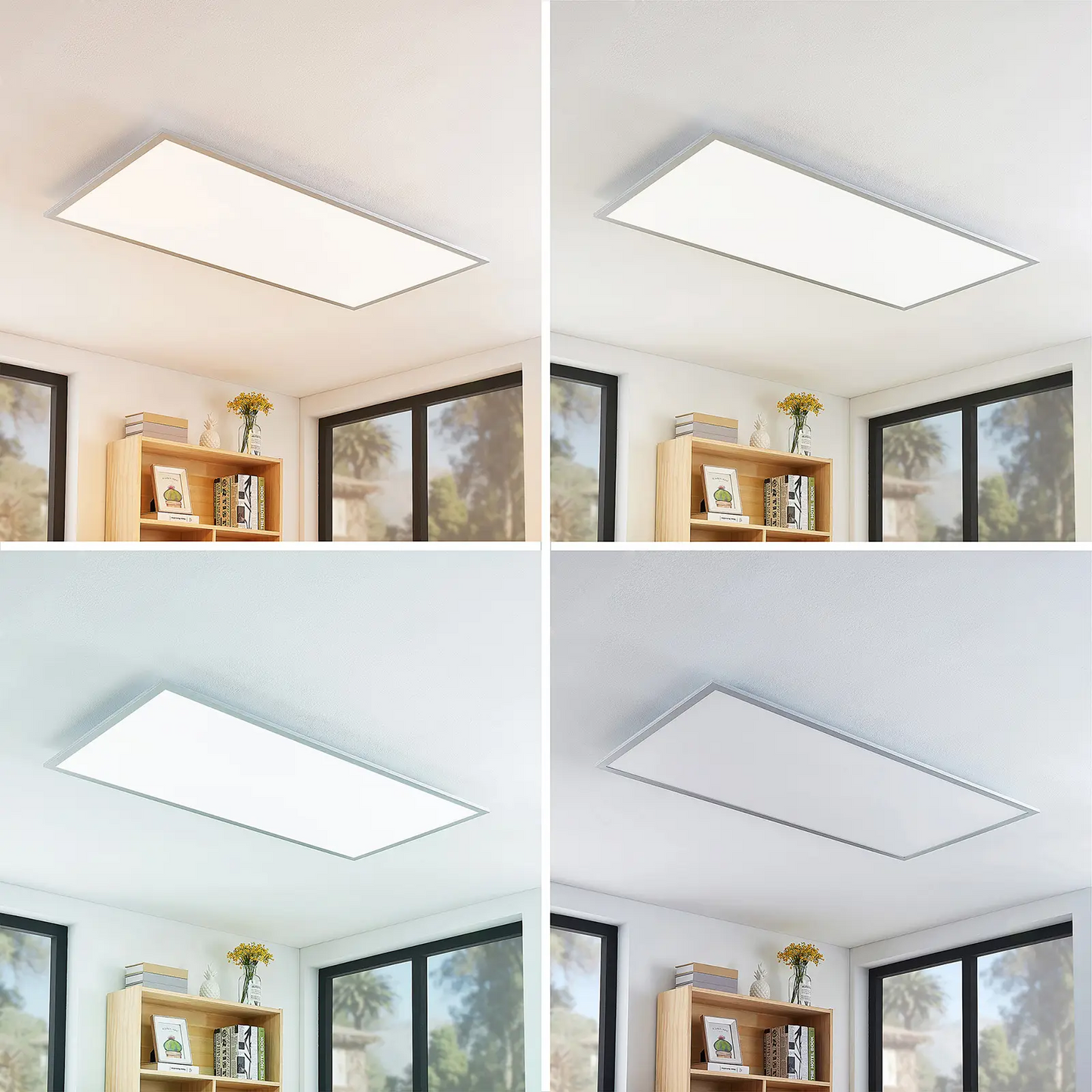 Lindby Zento LED panelė, CCT, nuotolinio valdymo pultelis, pritemdymas.