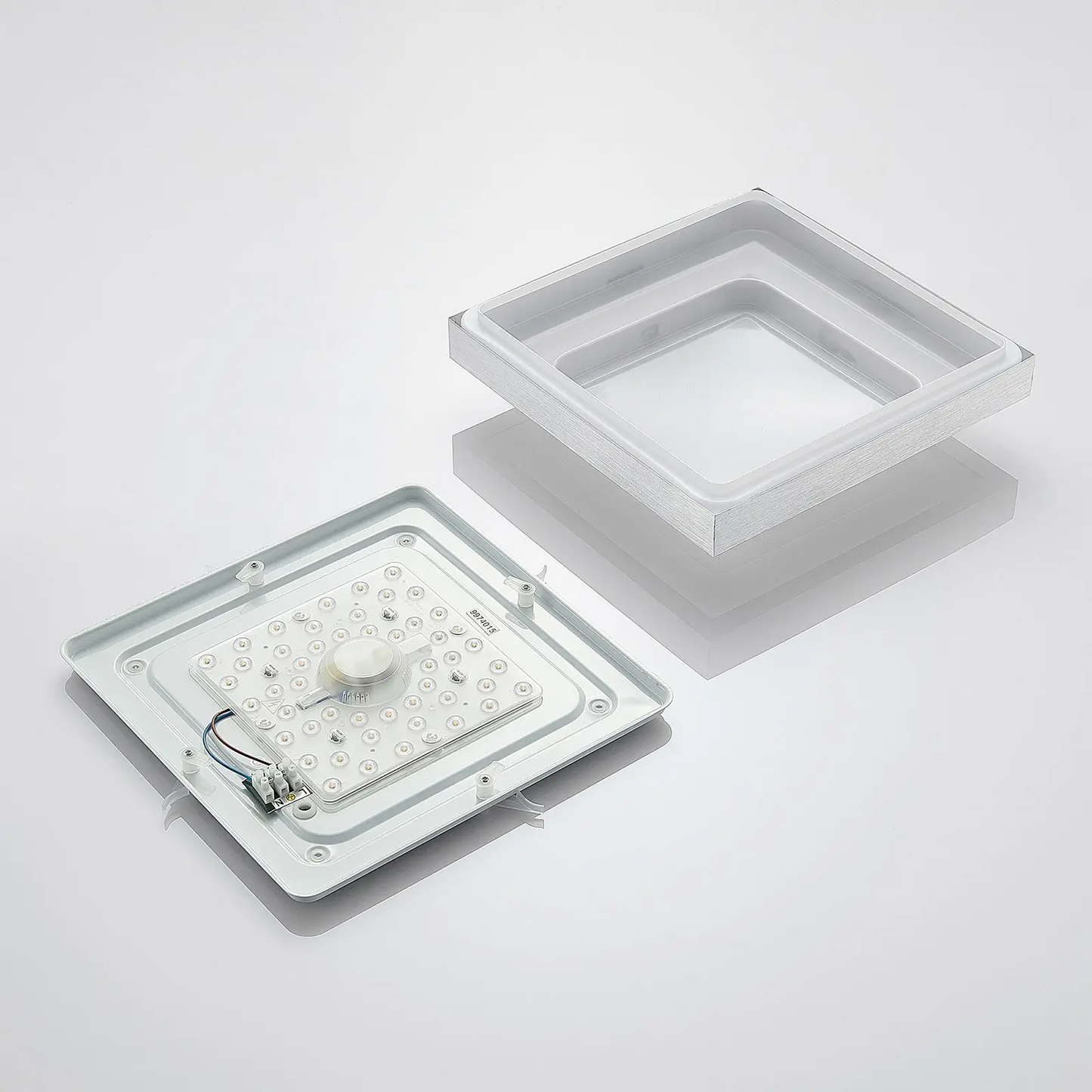 Lindby Mirco LED aliuminio lubinis šviestuvas, kvadratinis, 32 cm