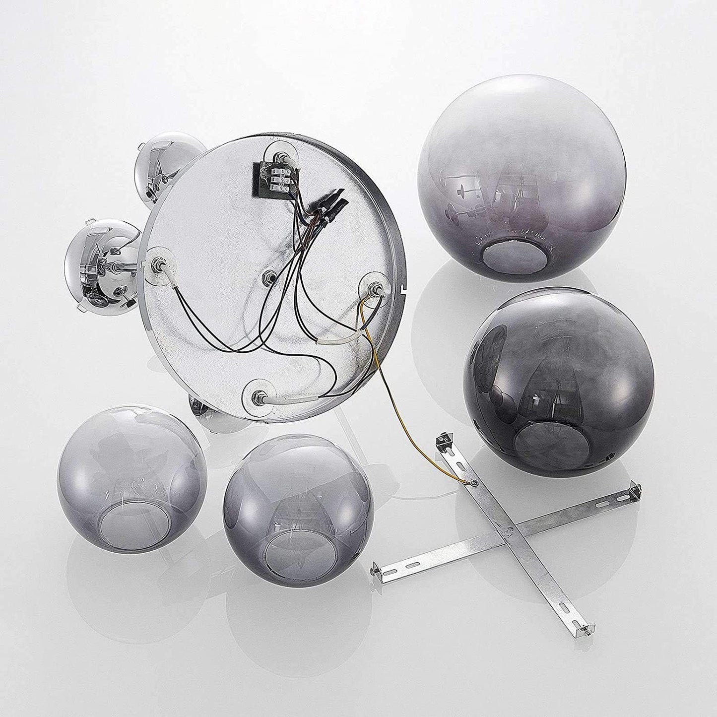 Lindby Robyn stiklinis lubinis šviestuvas, keturių lempučių