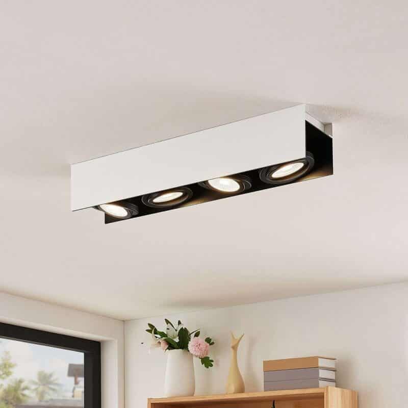 Archchio Olinka LED lubinis šviestuvas, juodai baltas 4 lempučių.