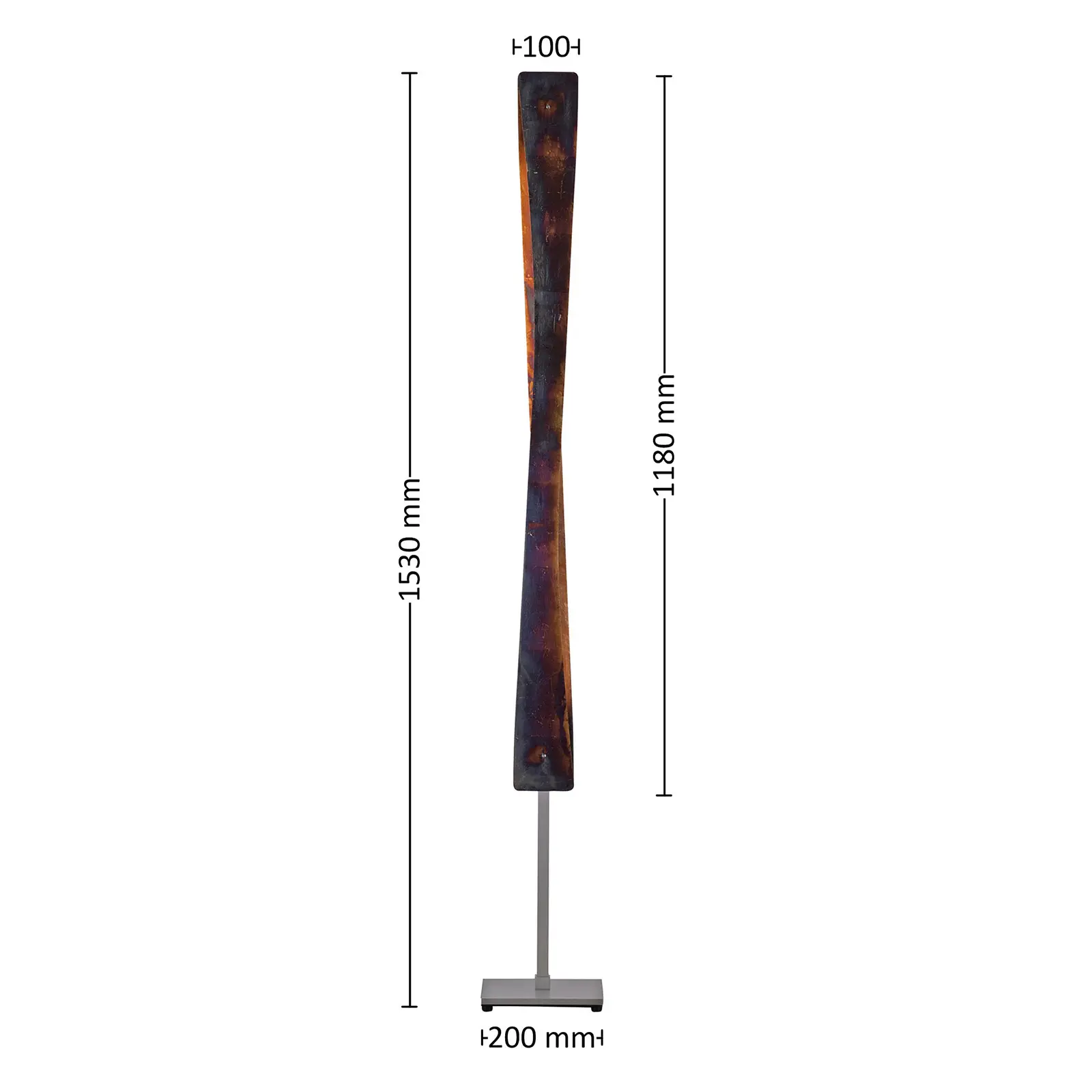 Rothfels Lian LED toršeras, oksiduotas auksas