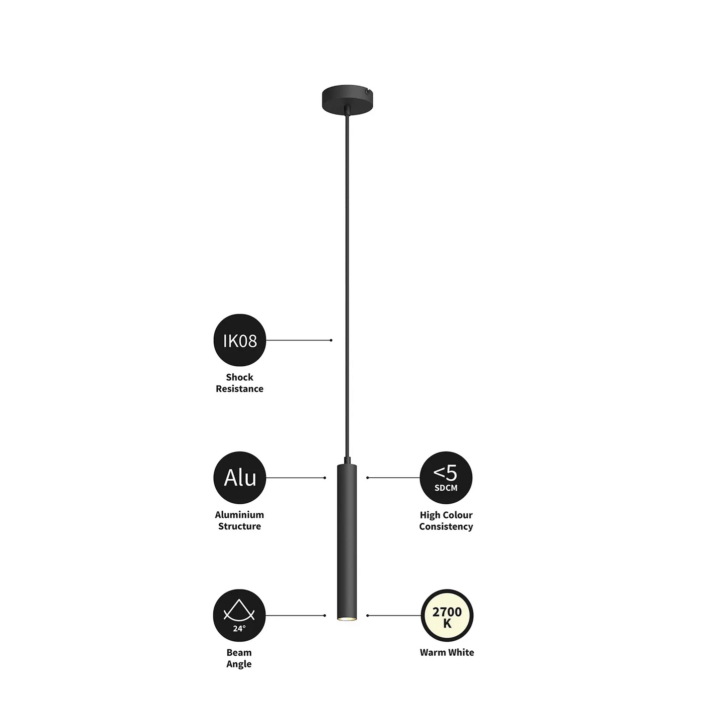 Archchio Franka LED pakabinamas šviestuvas, 1 lempa