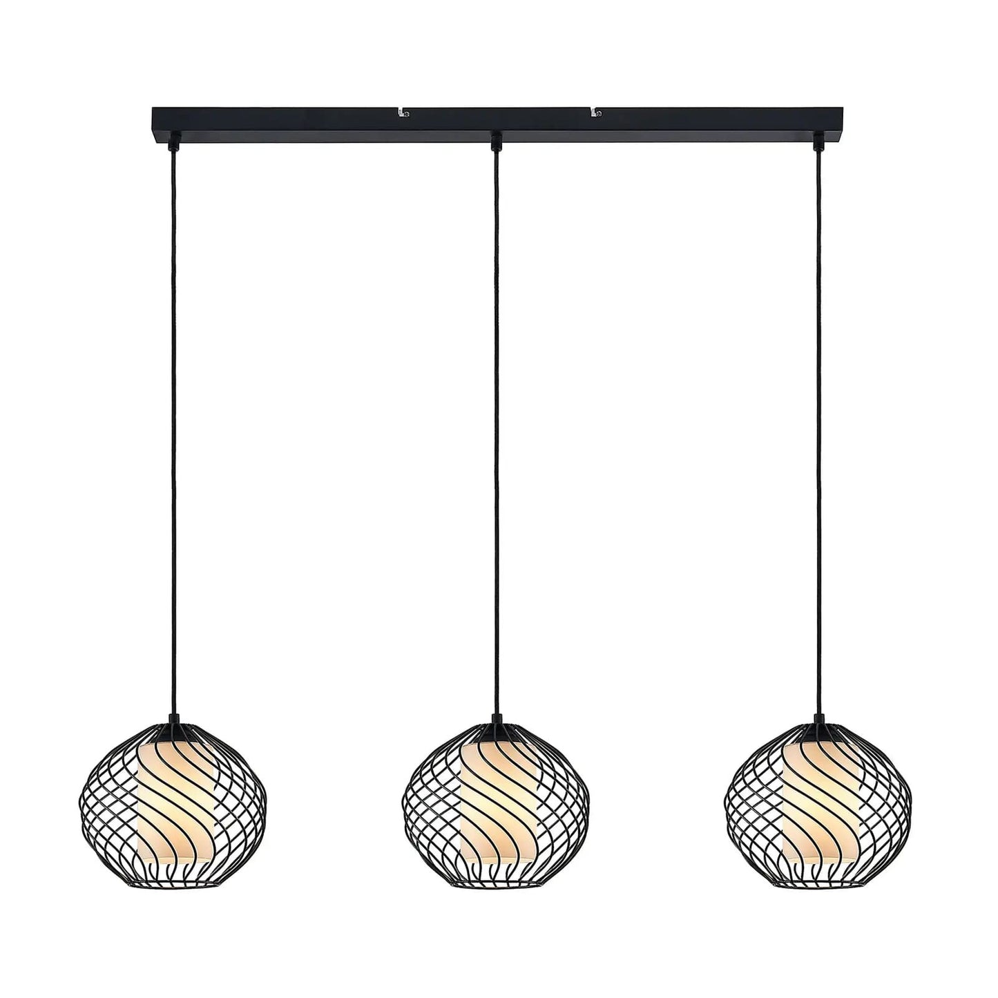 Lindby Cedrice narvelio pakabinamas šviestuvas, 3 šviestuvai