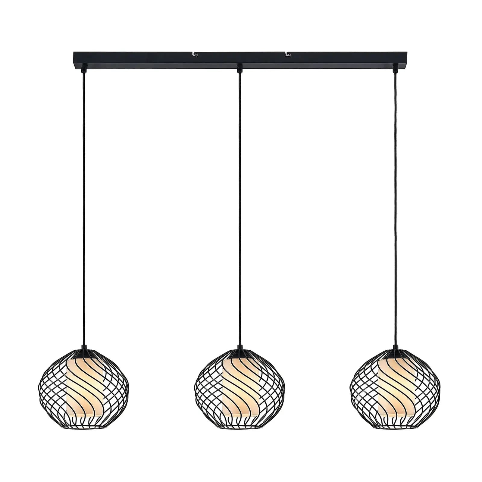 Lindby Cedrice narvelio pakabinamas šviestuvas, 3 šviestuvai