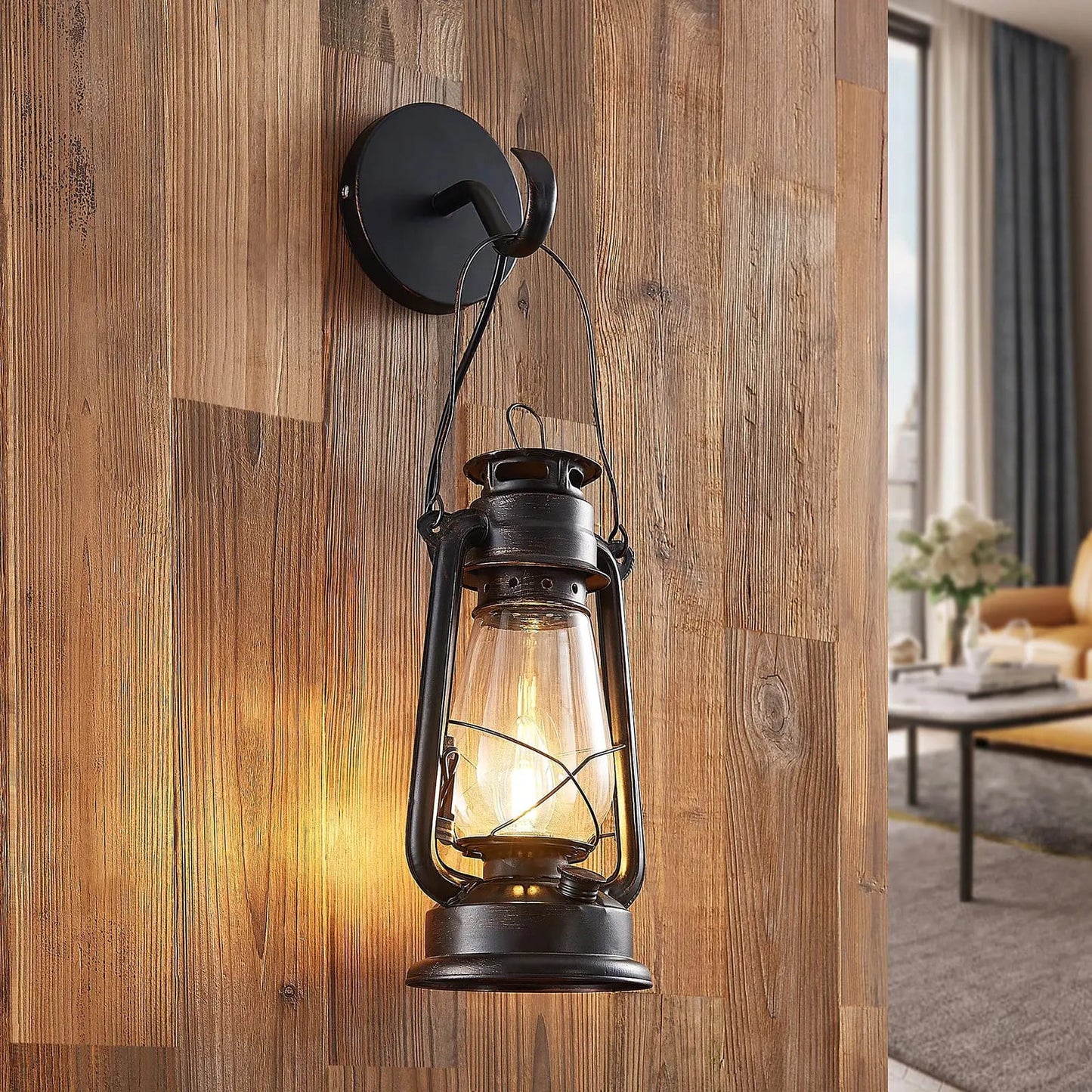 Lindby Raisa sieninis šviestuvas, žibintas, rūdžių spalvos