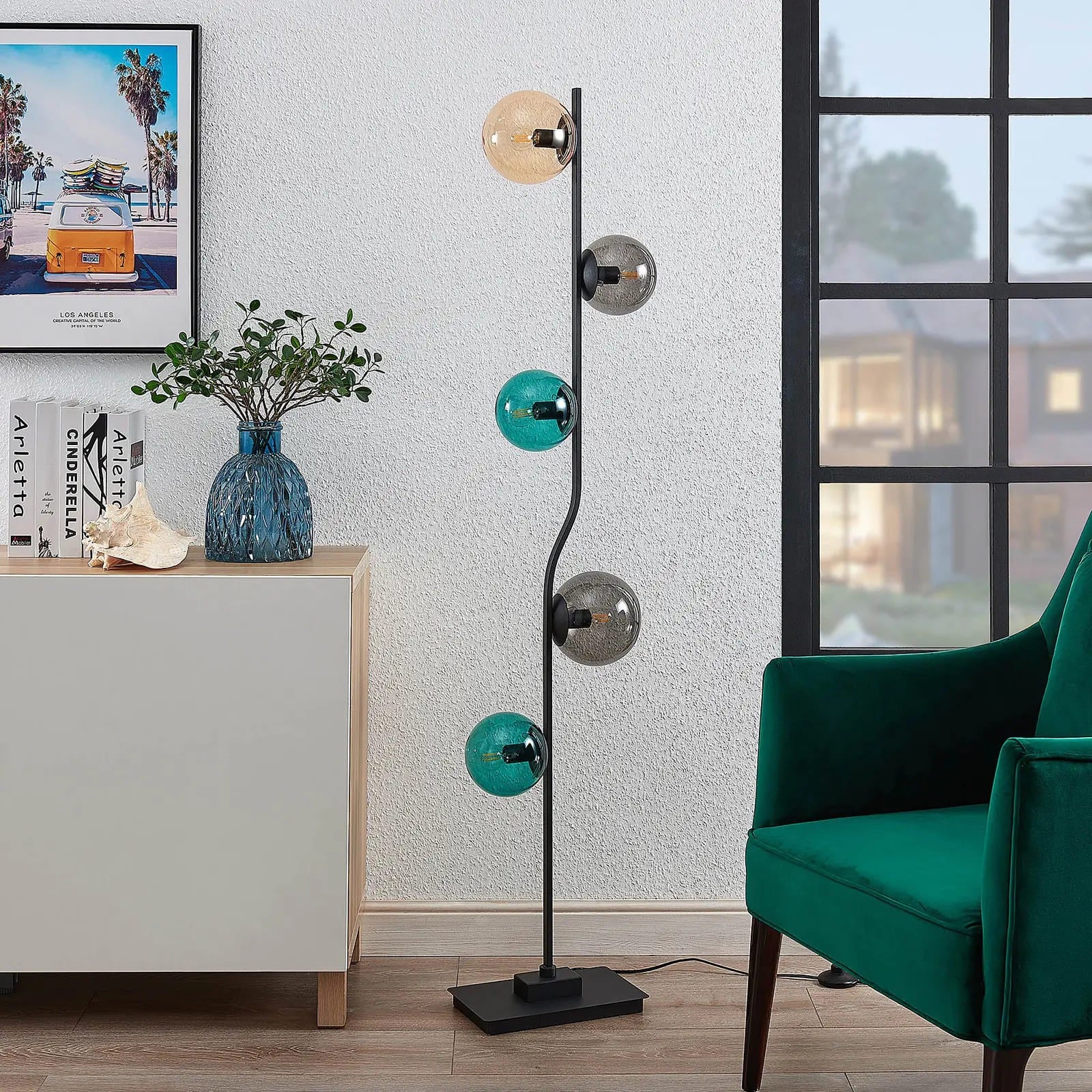 Lindby Avalyn toršeras, įvairiaspalvis, juodas